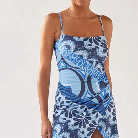 sky blue slip dress VISIONS LACE FLOOR LENGTH DRESS | SKY BLUE  THIRD FORM